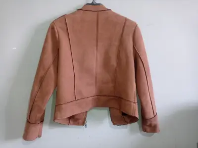 Chaqueta marrón con cremalleras - miniatura 2
