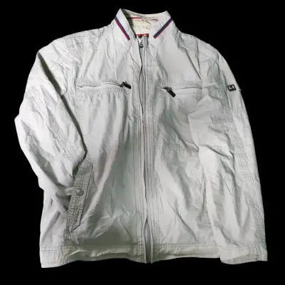 Chaqueta blanca con cremallera - miniatura 1