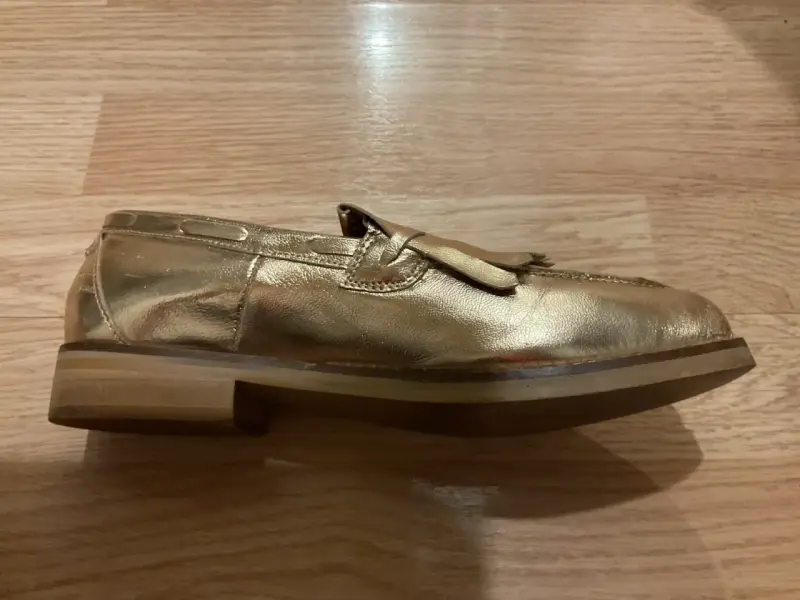 Zapatos de cuero dorados talla 37 - 3