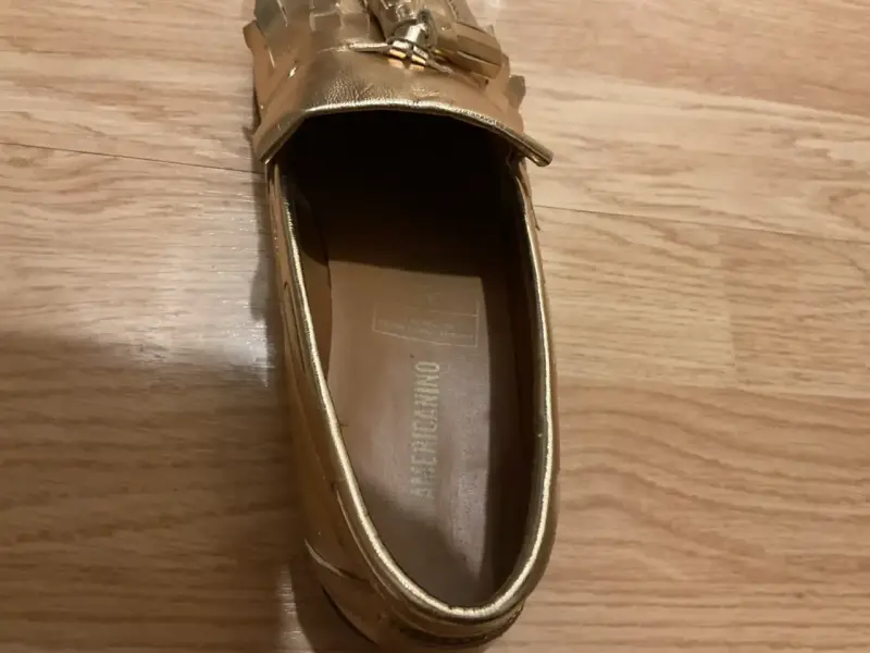 Zapatos de cuero dorados talla 37 - 6