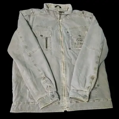 Chaqueta beige con cierre frontal - miniatura 1