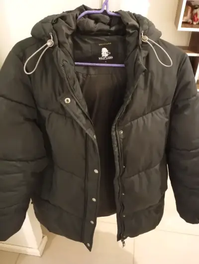 Parka negra con capucha Wild Lama - miniatura 1