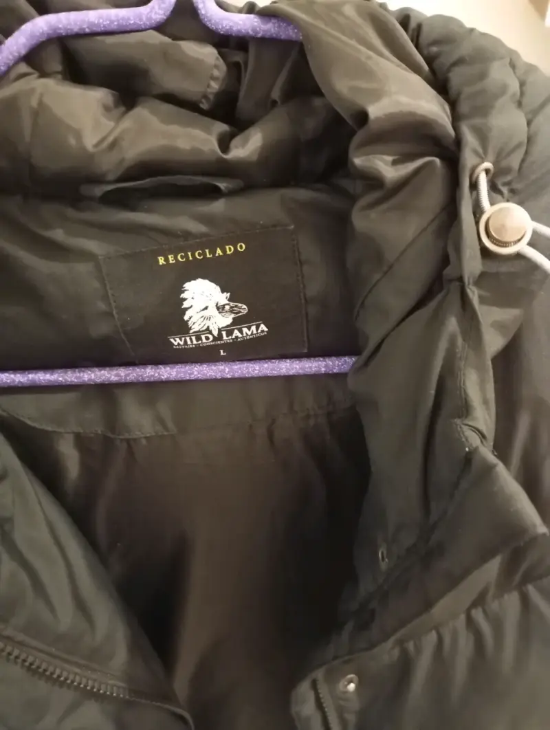 Parka negra con capucha Wild Lama - 2