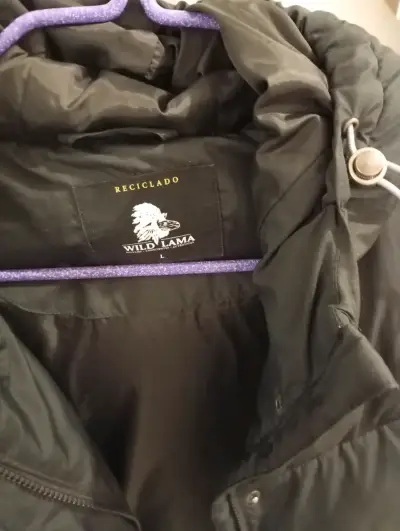 Parka negra con capucha Wild Lama - miniatura 2