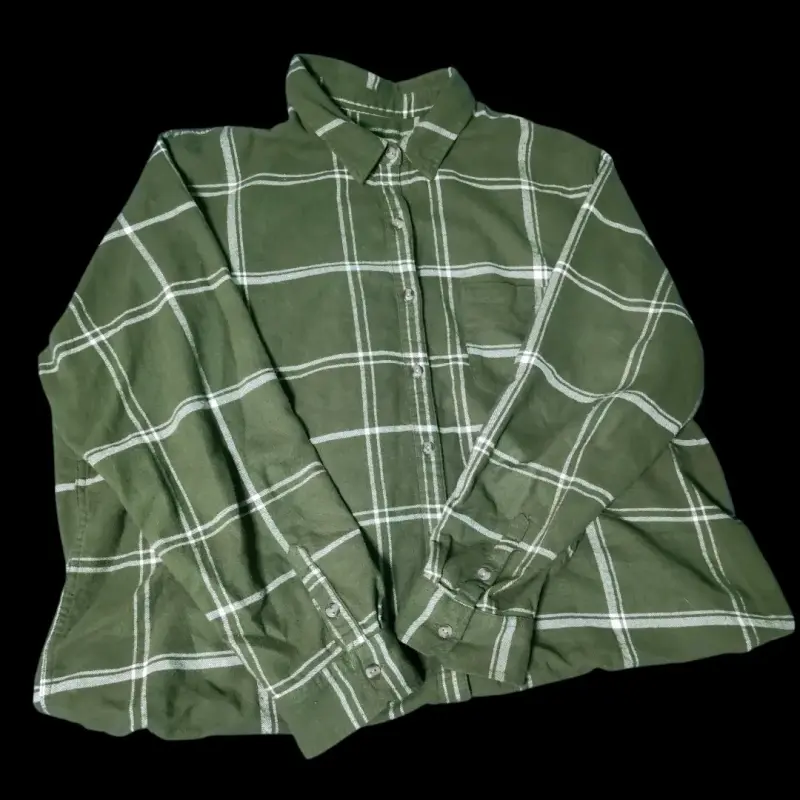Camisa verde a cuadros