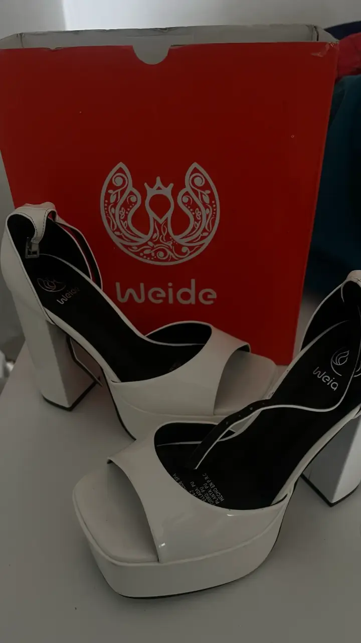 Sandalias tacón alto blancas Weide - 1