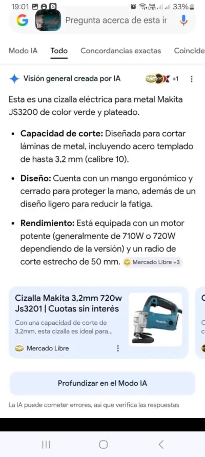Zisaya  eléctrico Makita usado - miniatura 2