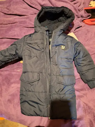 Chaqueta acolchada azul para niña(o) - miniatura 1