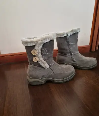 Botas de invierno color entre gris y beige - miniatura 3