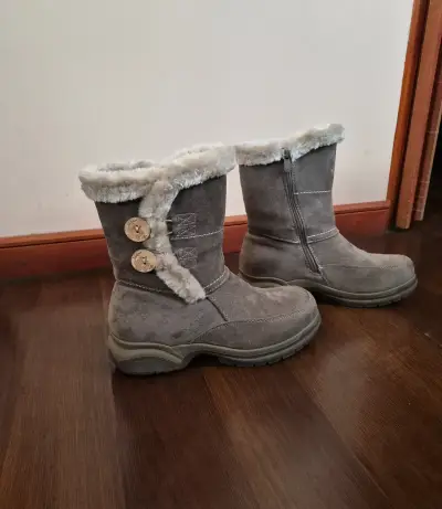 Botas de invierno color entre gris y beige - miniatura 5