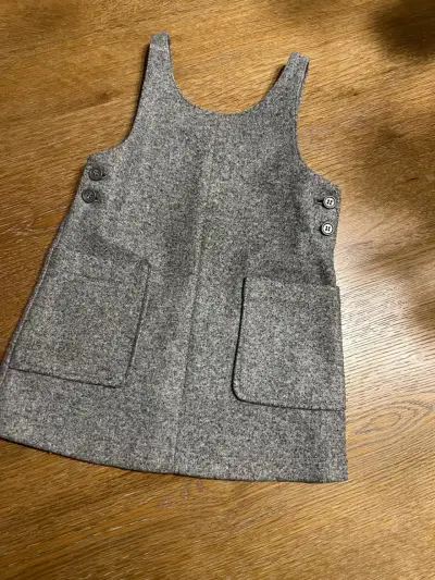 Vestido Zara gris con botones laterales - miniatura 1