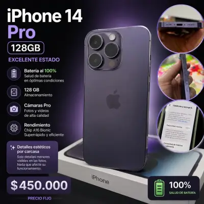 iPhone 14 Pro 128GB excelente estado - miniatura 1
