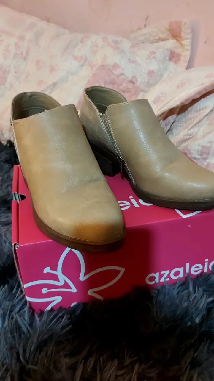 Botines beige con cierre lateral - 2