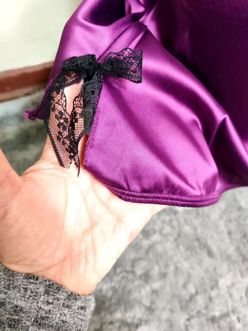 Babydolls satinado morado - 4