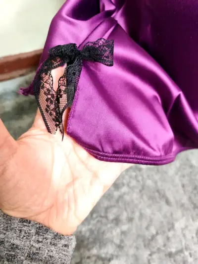 Babydolls satinado morado - miniatura 4