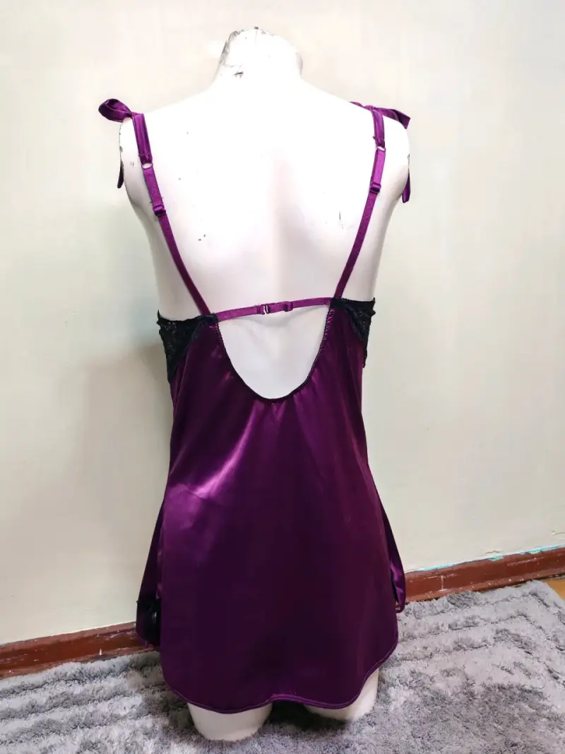 Babydolls satinado morado - 5