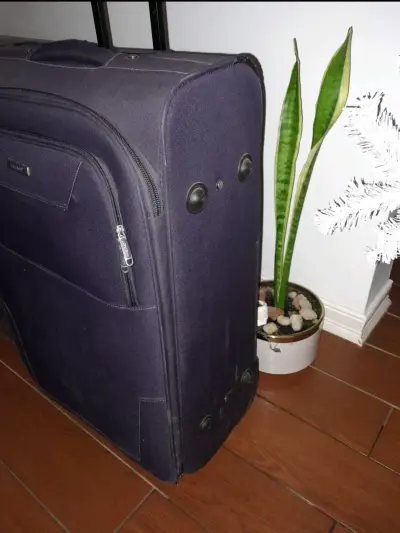 Maleta de viaje morada con ruedas - miniatura 2