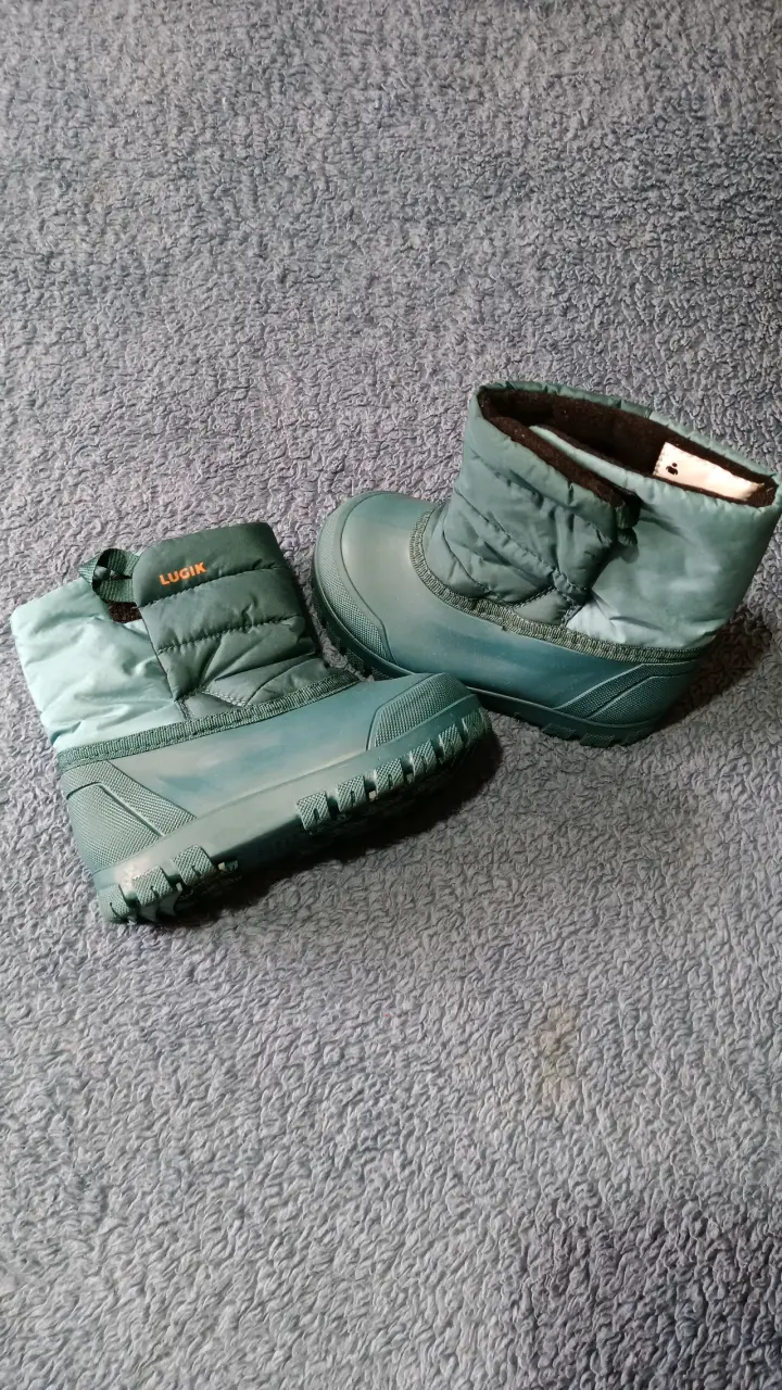 Botas de nieve infantiles verde Lugik
