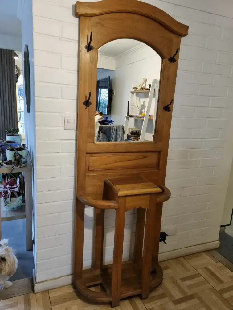 Espejo recibidor de madera - 1