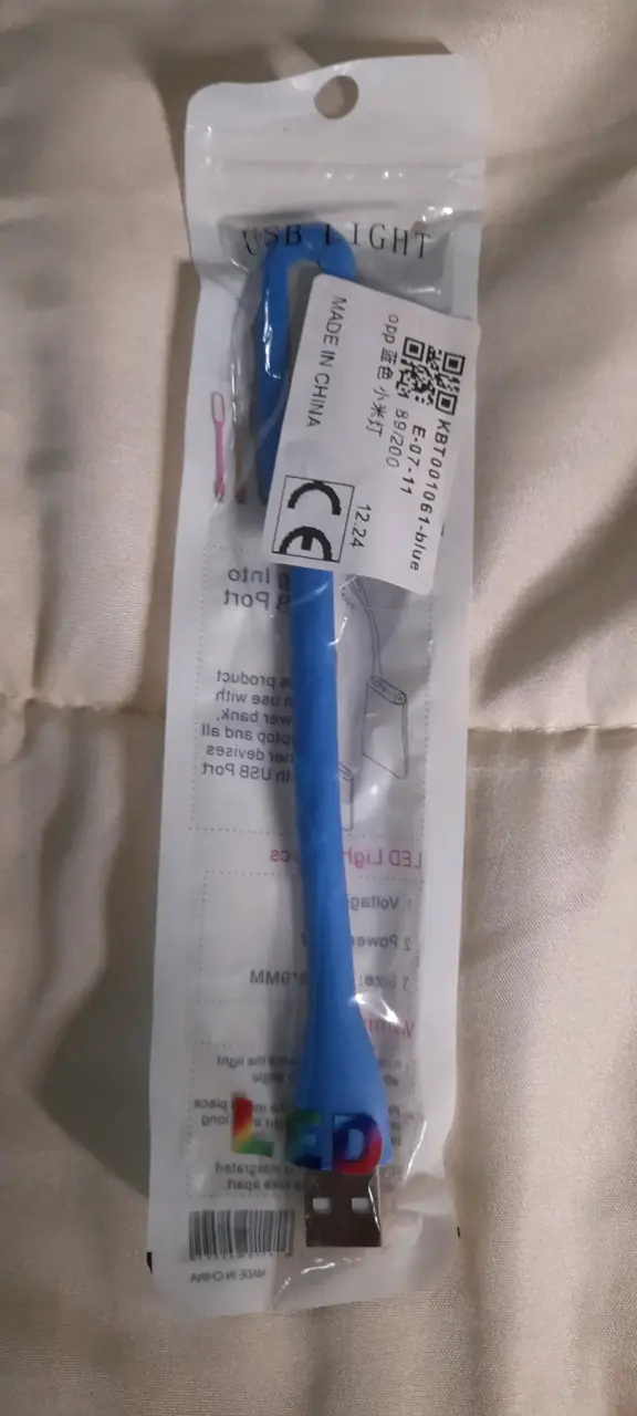 Luz LED USB flexible azul - 1
