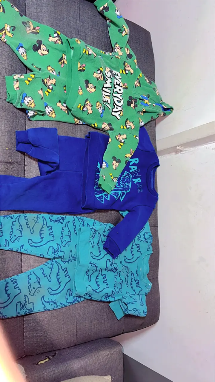 Conjunto de abrigo rojo y azul - 6