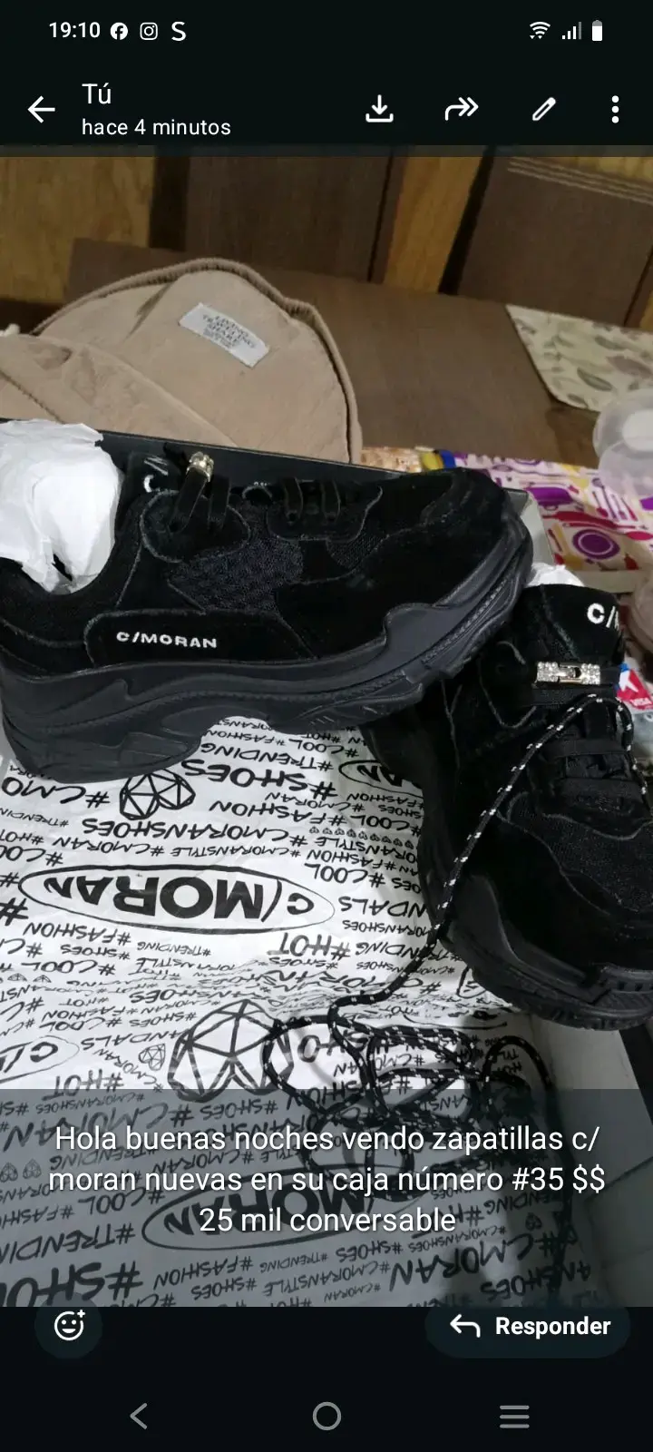 Zapatillas negras C/Moran nuevas - 1