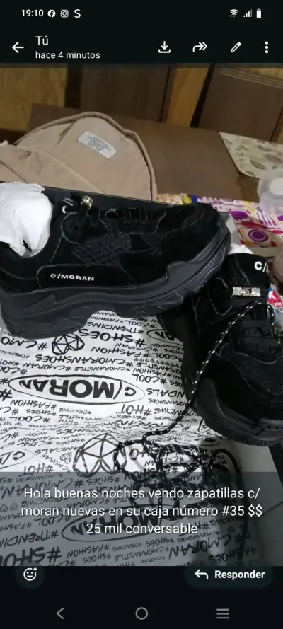 Zapatillas negras C/Moran nuevas - miniatura 1