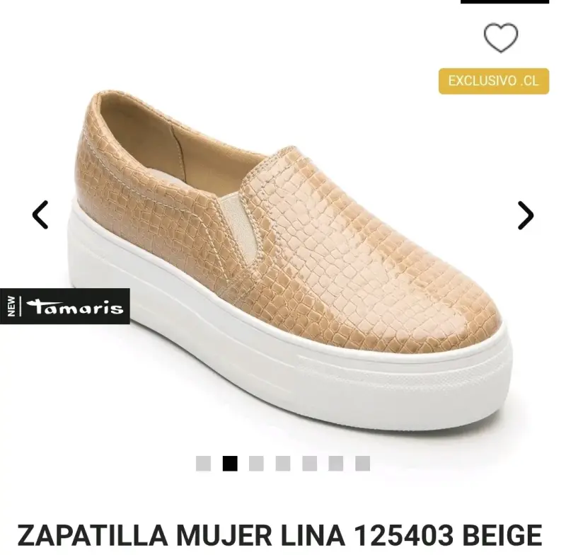 Zapatilla mujer beige Tamaris