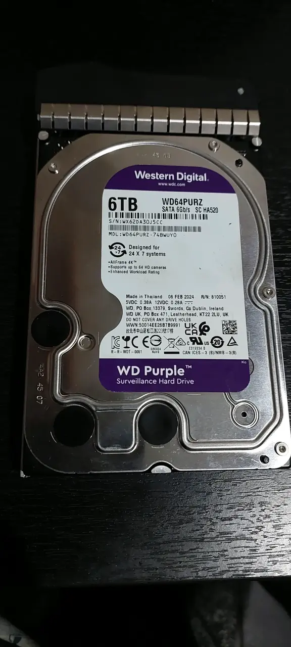 Disco Duro WD Purple 6TB