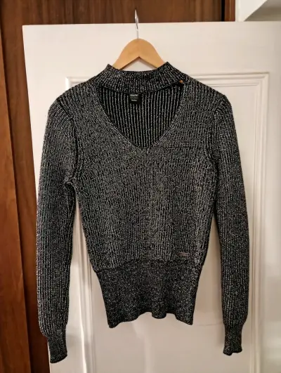Suéter negro y gris de lana Mossimo - miniatura 3