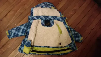 Parka invierno infantil a cuadros - miniatura 2