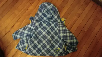 Parka invierno infantil a cuadros - miniatura 3