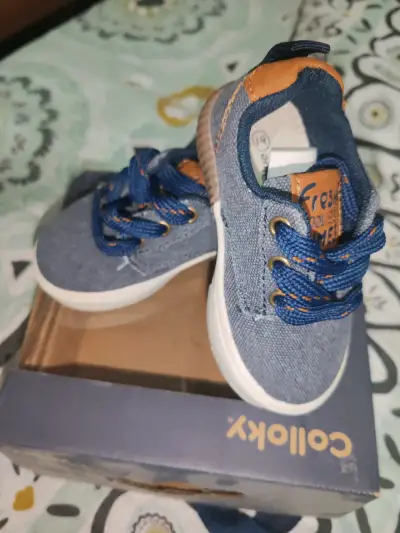 Zapatillas infantiles denim azul - miniatura 1