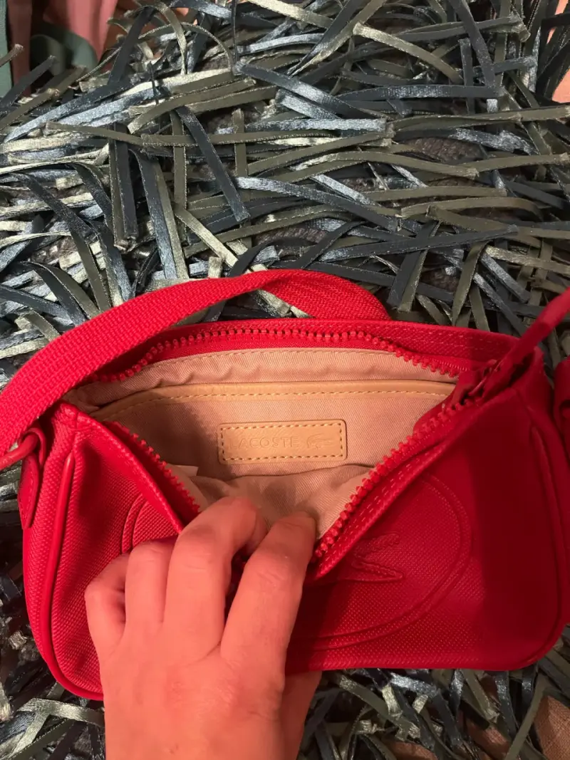 Bandolera Lacoste Original NF1024NC Roja Excelente - 3
