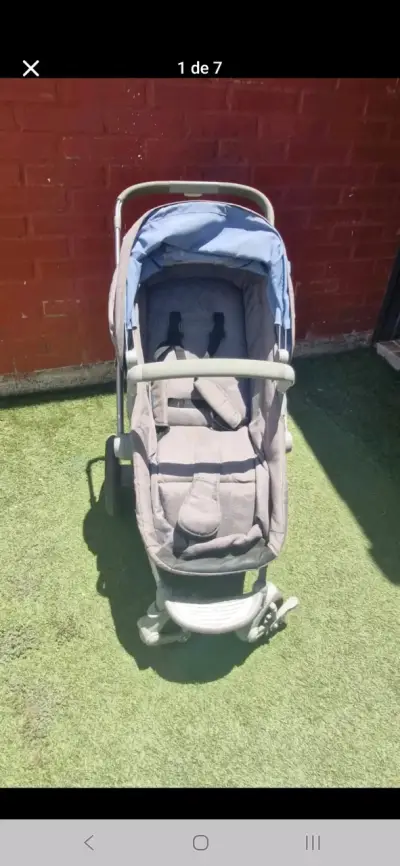 Coche de bebé 2 en 1 gris - miniatura 2