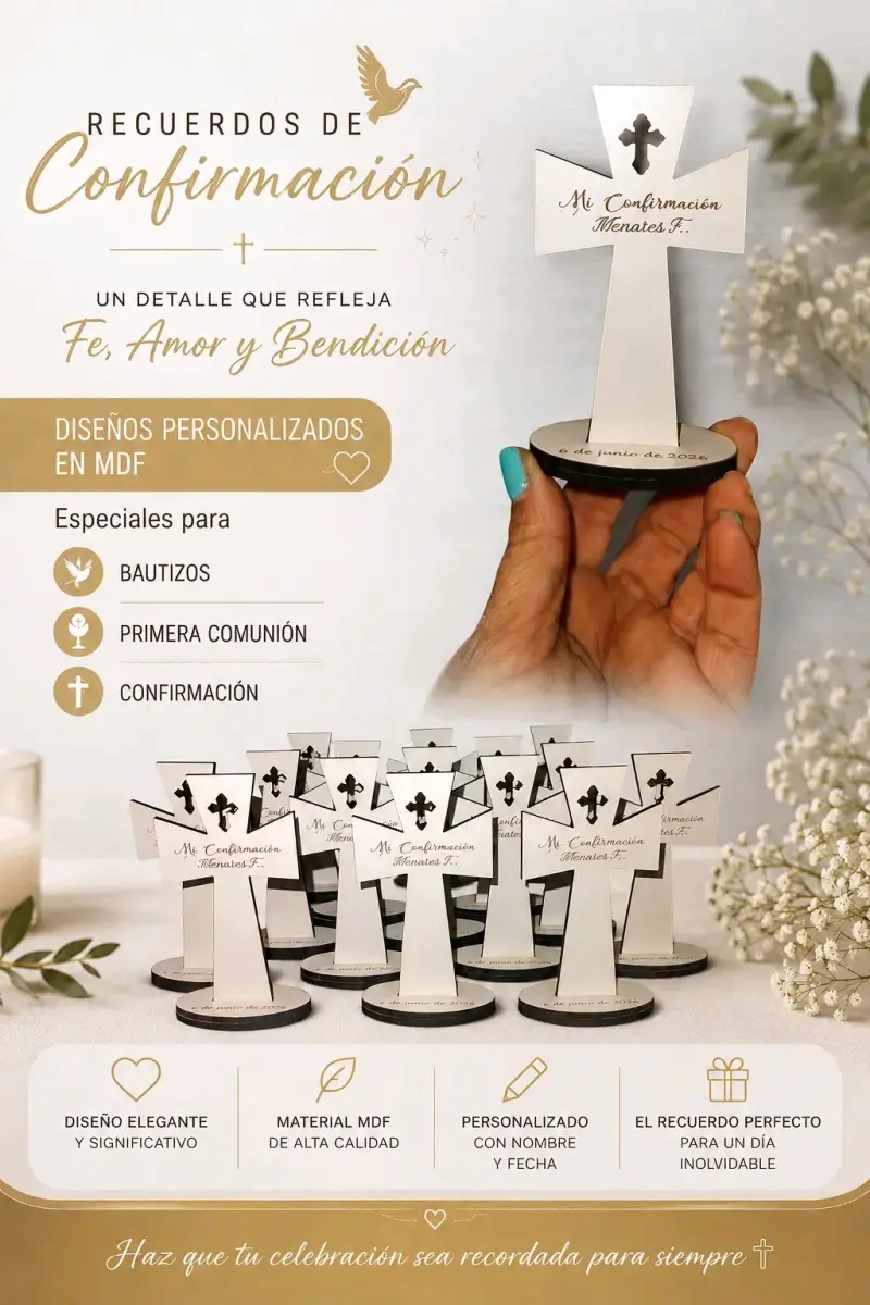 Recuerdos de confirmación MDF