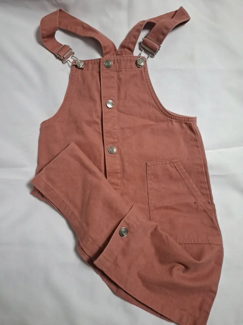 Conjunto blusa y falda azul y rosa - 3