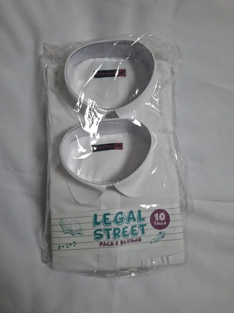Pack 2 blusas escolares blancas