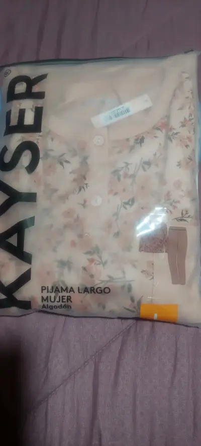 Pijama largo mujer de algodón - miniatura 1
