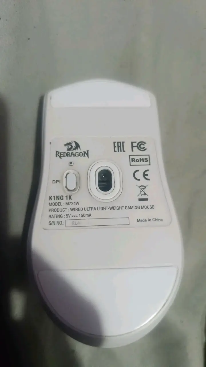 Mouse WHITE redragon m724w k1ng 1k - 4