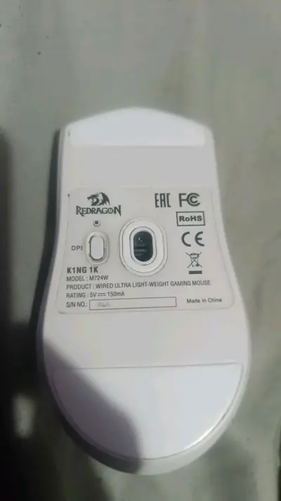 Mouse WHITE redragon m724w k1ng 1k - miniatura 4