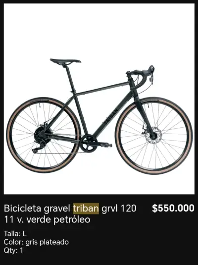 Bicicleta Gravel Triban - miniatura 1