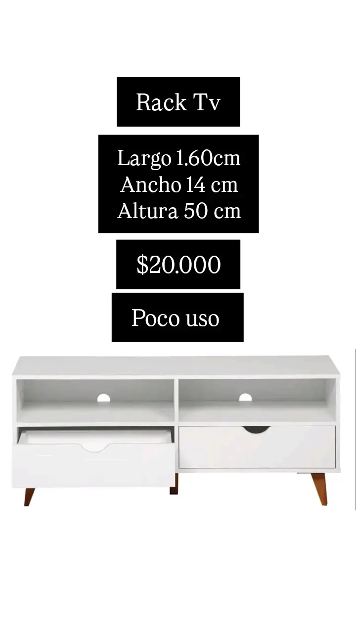 Rack TV blanco moderno
