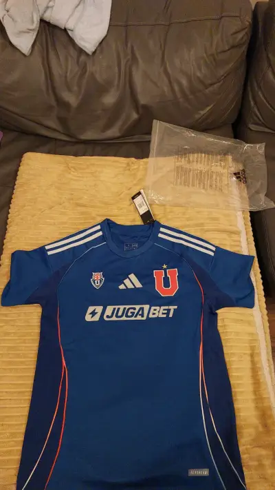 Camiseta Adidas de fútbol azul - miniatura 1