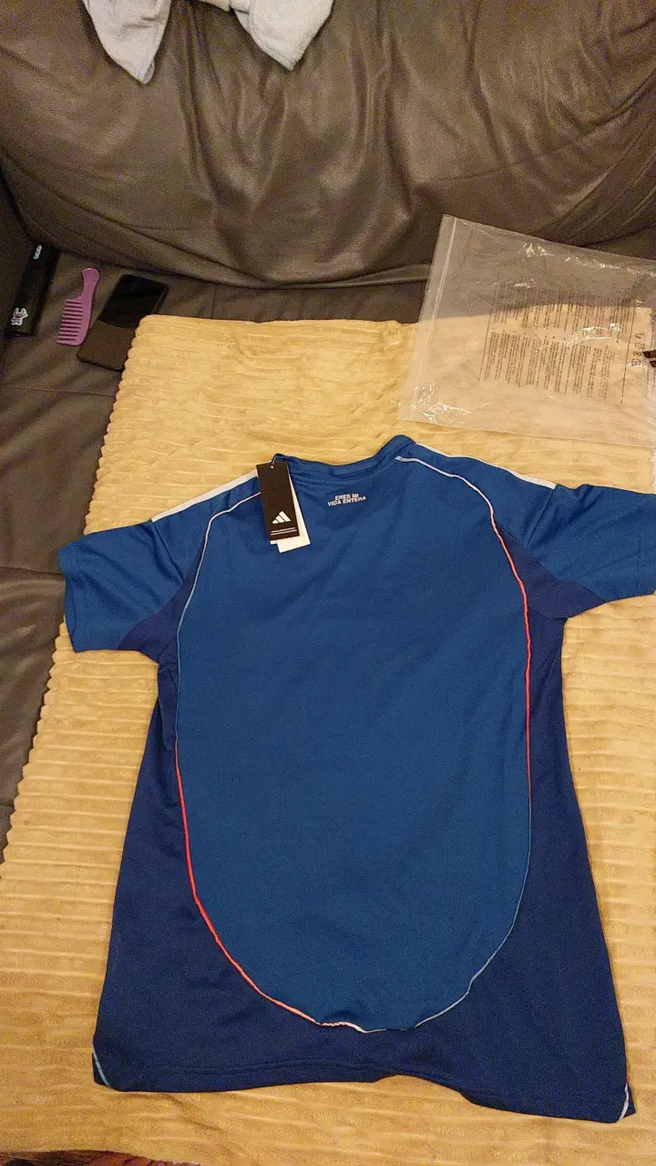 Camiseta Adidas de fútbol azul - 2