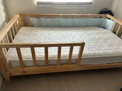 Cama montessori 1/2 plaza, con colchón. - miniatura 5