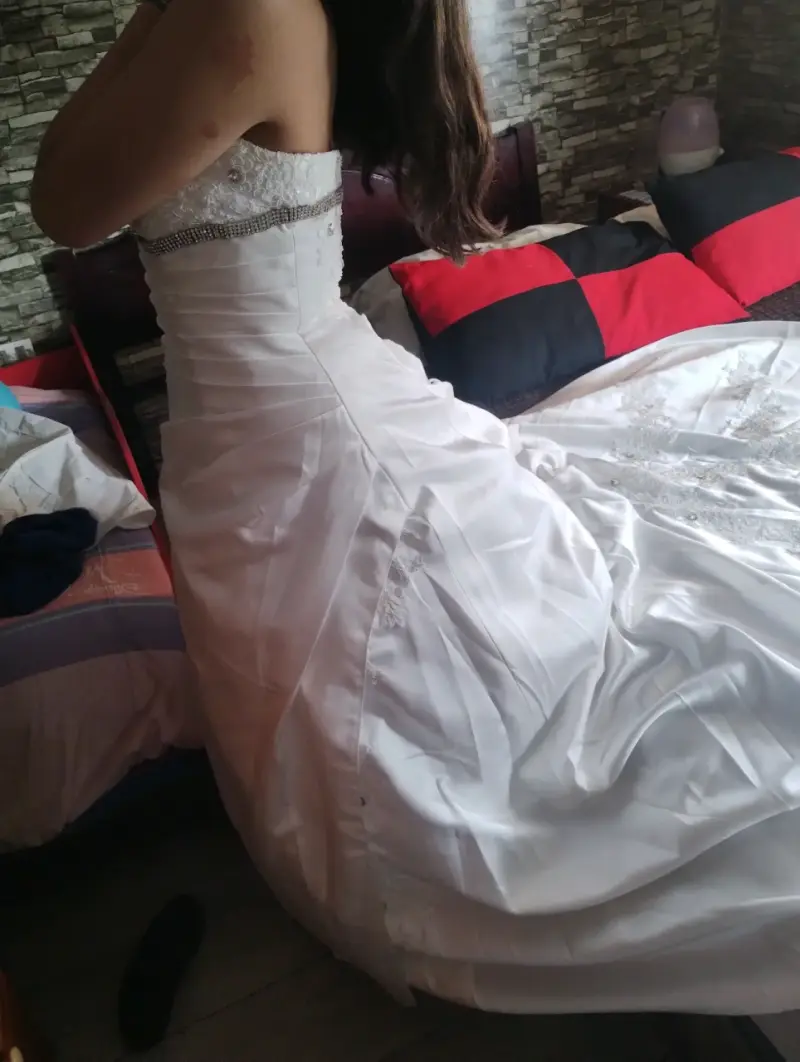 Vestido de novia blanco clásico - 4