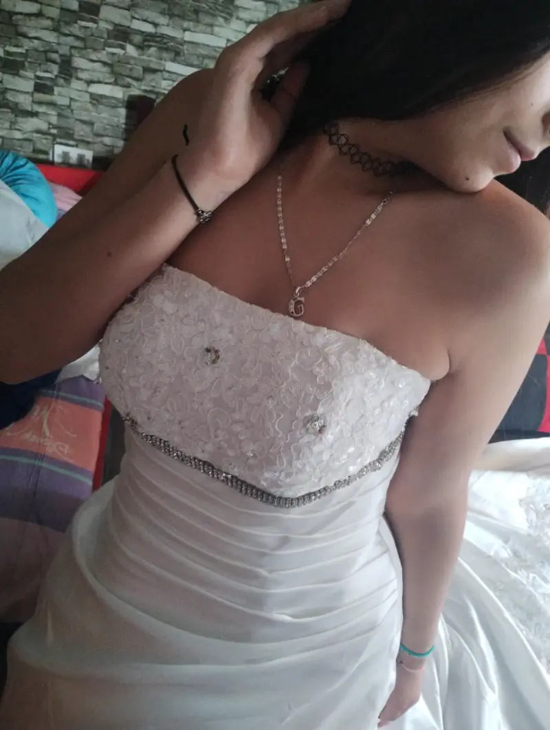 Vestido de novia blanco clásico - 5
