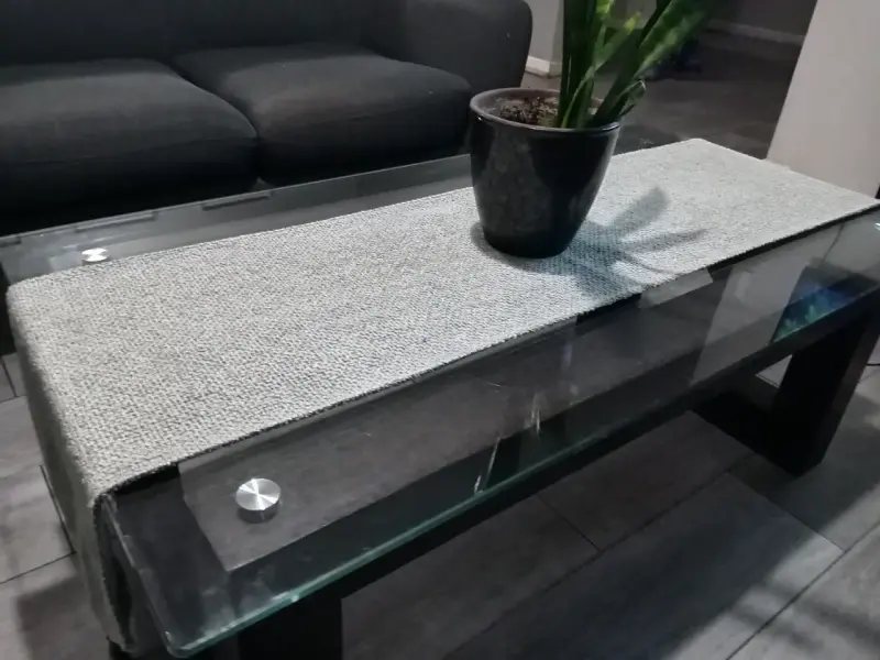 Mesa de centro vidrio y madera - 2