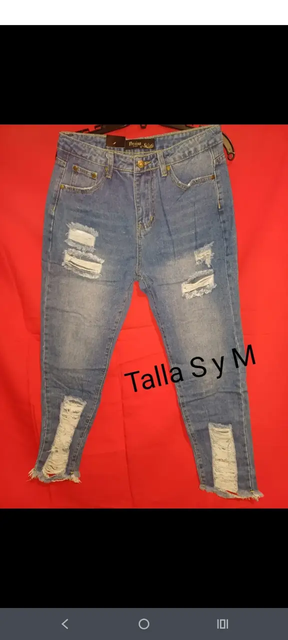 Jeans desgastados talla S y M - 1